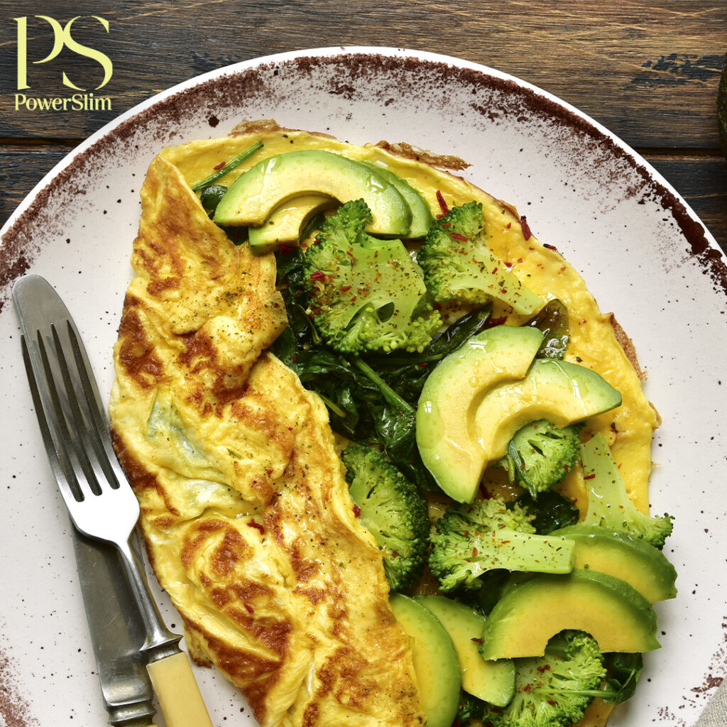 Omelett mit Brokkoli und Avocado