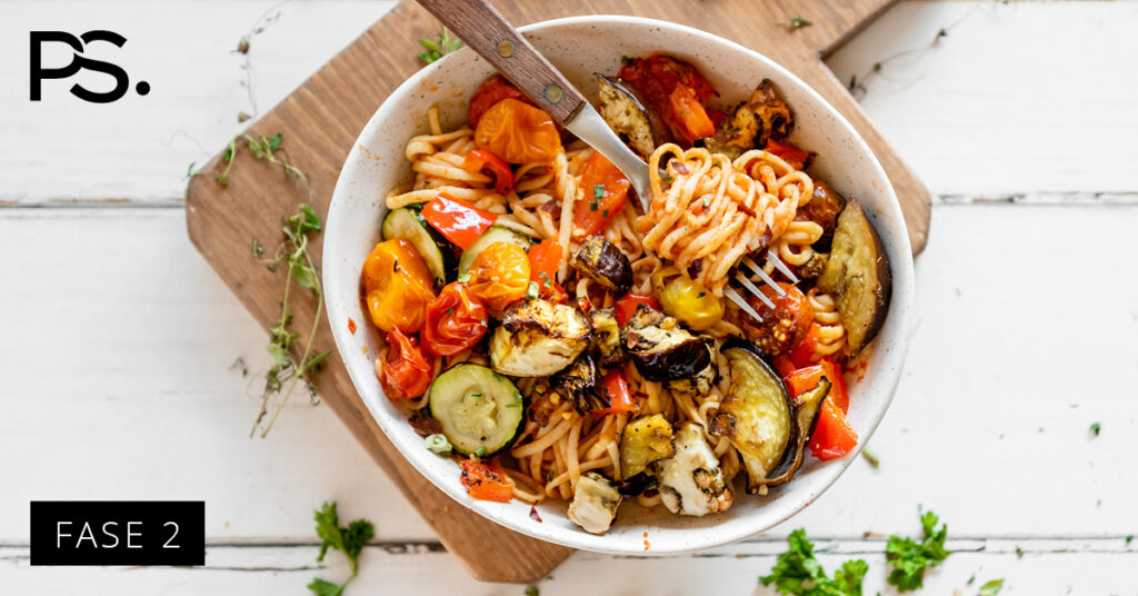 Spaghetti mit gemischtem Gemüse